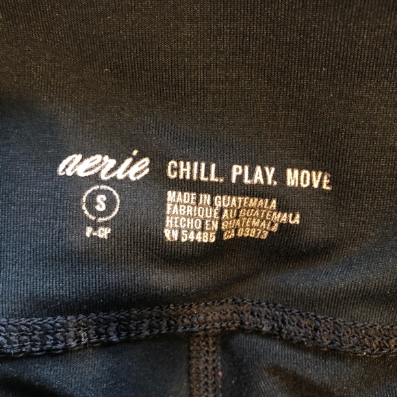 Aerie Black Mesh High-Waisted Leggings | Size S - Picture 4 of 5